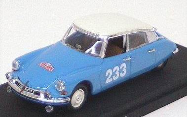 citroen ds 19 №233 rallye monte-carlo - light blue/ivory RIO4153 Модель 1:43