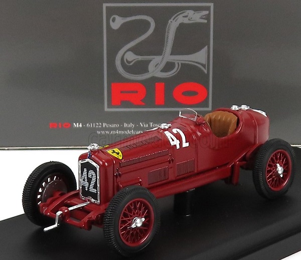 Модель 1:43 ALFA ROMEO P3 Tipo B №42 Winner Circuito Del Montenero - Coppa Ciano (1934) Achille Varzi, Red