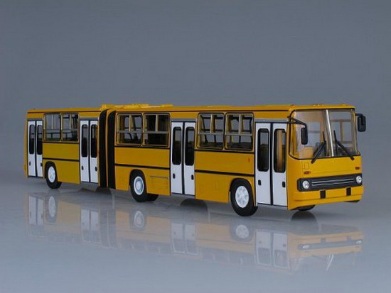 ikarus 280.64 city bus articulated / Икарус 280.64 автобус городской сочленённый, планетарные двери - жёлтый/белый SA280-64Y Модель 1:43