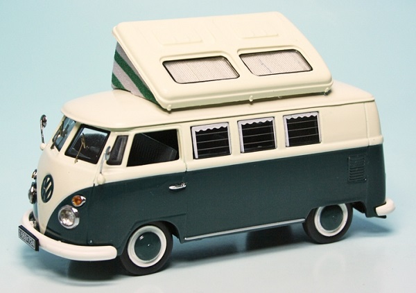 VW T1 Bulli Westfalia Camping-bus petrol/creme 003544 Модель 1:43