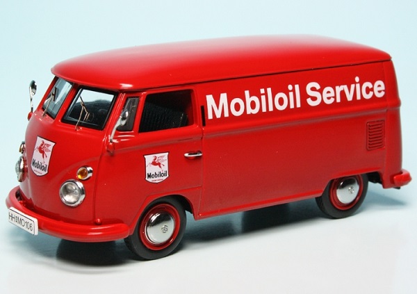 VW T1 Bulli Van "Mobiloil Service" red/white 003568 Модель 1:43