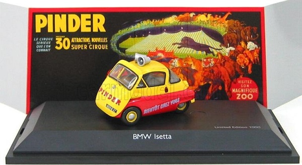 BMW Isetta 250 Standard "Circus Pinder" red/yellow 02098 Модель 1:43