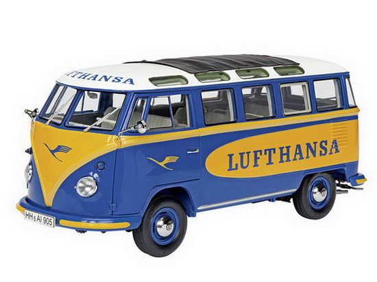 Модель 1:18 Volkswagen Bulli T1 Samba «Lufthansa»