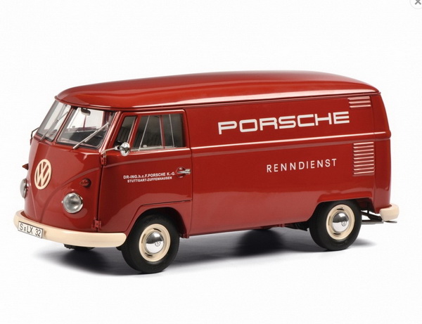 Модель 1:18 Volkswagen T1b «Porsche Renndienst» - red