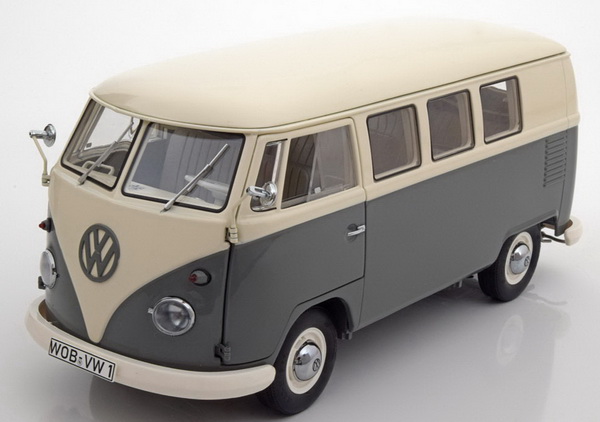 Модель 1:18 Volkswagen T1 Bus - grey/beige