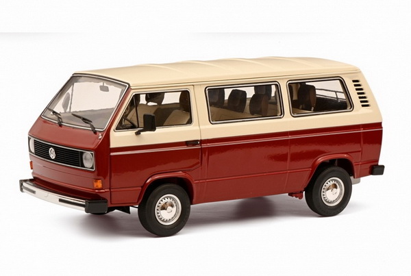 Модель 1:18 Volkswagen T3a bus - red/white