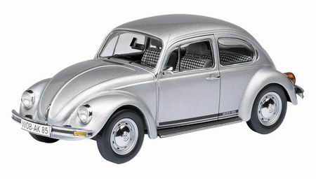 Модель 1:43 Volkswagen Beetle - silver bug
