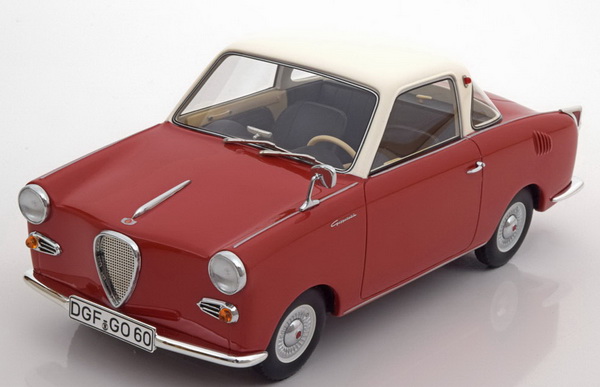goggomobil coupe ts 250 coupe 1957-1969 - red/white 0820 Модель 1:18