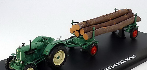 man 4s2 tractor + trailer legno (green) 2732 Модель 1:43
