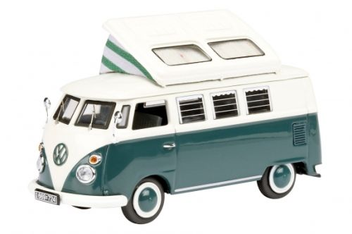 volkswagen t1 camping bus - green/white 3544 Модель 1:43