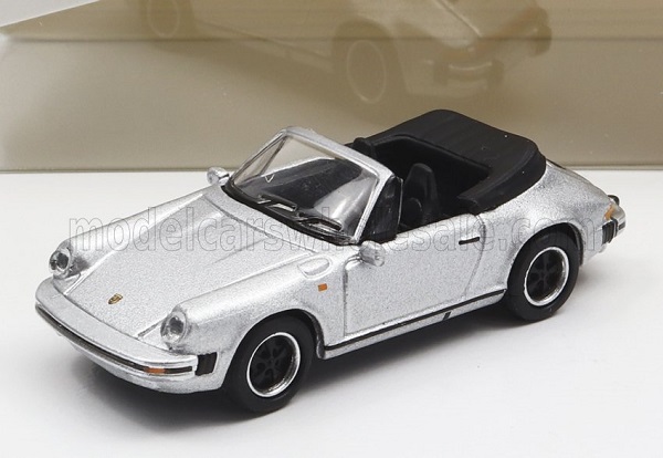 porsche 911 3.2 carrera cabriolet (1989), silver 452671000 Модель 1:87