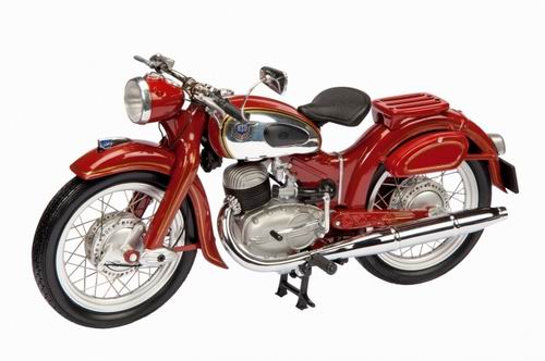 Модель 1:10 NSU Super Lux мотоцикл - wine red