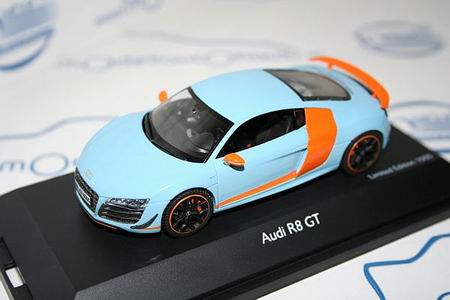 Модель 1:43 Audi R8 GT тюнинг «Gulf Racing» - light blue/orange