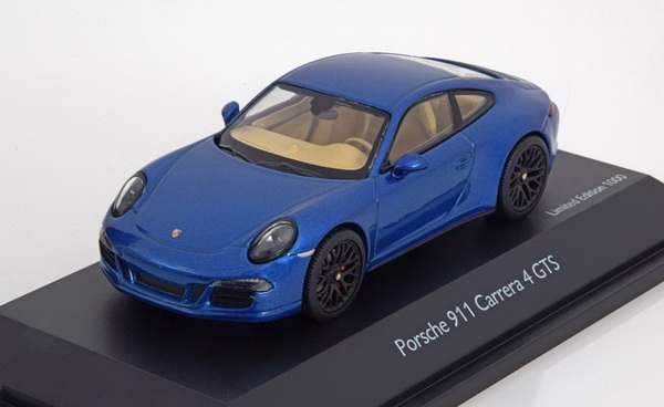 porsche 911 (991) carrera 4 gts 2014 - blue 45 075 8100 Модель 1:43