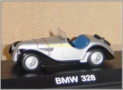 bmw 328 roadster - schwarz/silver HEKO028 Модель 1:43