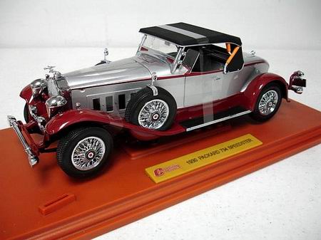 Модель 1:18 Packard 734 Speedster Convertible - silver/burgundy/black roof