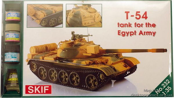 Модель 1:35 Т-54 - советский средний танк, армия Египта