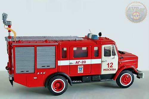 Пожарный автомобиль газодымозащитной службы АГ-20(4333362) SL094 Модель 1:43