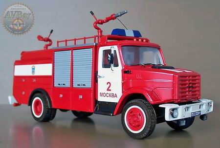 Модель 1:43 АКТ-1,0/1000-40/40 Автомобиль Комбинированного Тушения (шасси ЗиЛ-433112) / AKT-1,0/1000-40/40 Fire Truck (ZiL-433112)