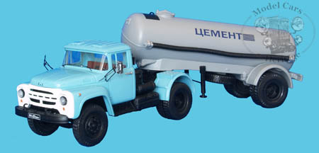 ЗиЛ-130В1 с п/прицепом ТЦ-4 «Цемент»/ zil-130v1 w/ cement semi-trailer SL107 Модель 1:43