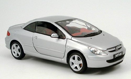 Модель 1:18 Peugeot 307 CC Closed - silver