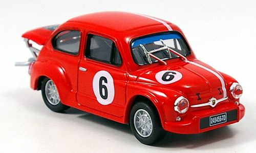 Модель 1:43 FIAT 600 Abarth №6 - red