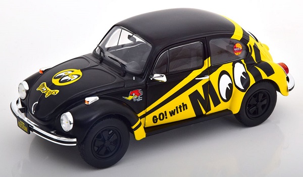 VW Beetle 1303 Go! with Moon - 1974 - matt black/yellow S1800519 Модель 1:18