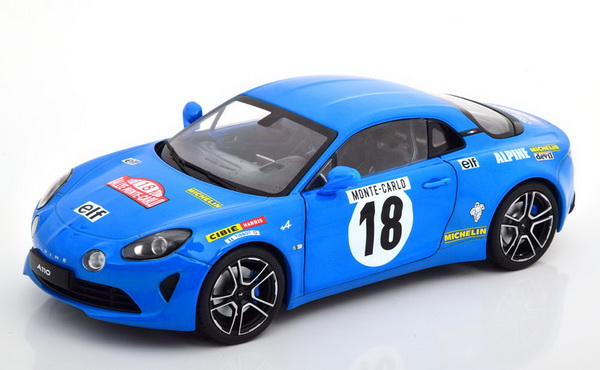 Модель 1:18 Alpine A110 Rally Monte Carlo Historic Design 2018 - blue