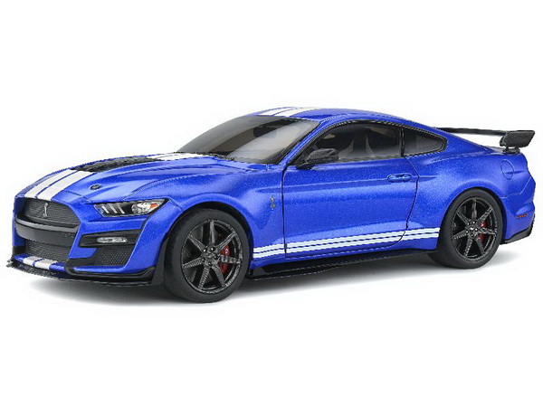 Модель 1:18 Shelby New Mustang GT500 Fast Track 2020 Blue/ White Stripes
