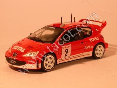 Модель 1:43 Peugeot 206 WRC №2 Rallye Monte-Carlo (Richard Alexander Burns - Robert Reid)