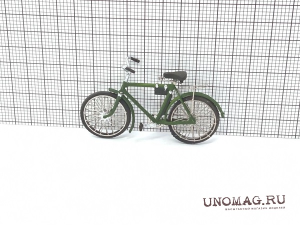 Модель 1:43 Велосипед УРАЛ (окрашенный, зеленый)