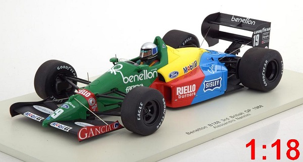 Модель 1:18 Benetton Ford B188 №19 GP England (Alessandro Nannini)