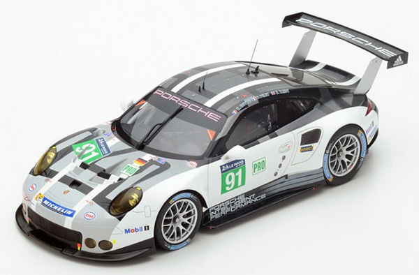Porsche 911 (991) GT3 RSR №91 24h Le Mans (Patrick Pilet - Estre - N.Tandy) 18S274 Модель 1:18