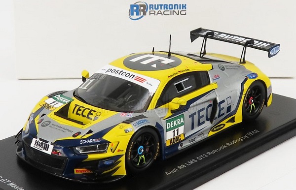 Модель 1:43 Audi R8 Lms GT3 Team Tece Rutronik Racing №11 Adac GT Masters Oschersleben (2021) E.Erhart - P.Kaffer, Yellow Matt Grey