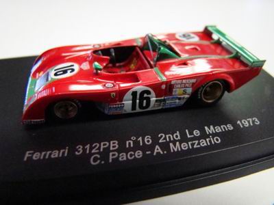 Модель 1:87 Ferrari 312 PB №16 2nd Le Mans (C.Pace - Mario Andretti)