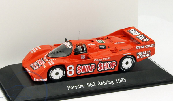 porsche 962 #8 winner 12h sebring 1985 wollek, foyt MAP02019215 Модель 1:43