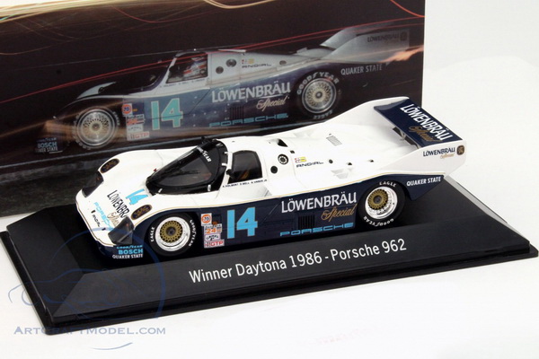 Модель 1:43 Porsche 962 №14 Löwenbräu Winner 24h Daytona (Derek Bell - Alvah Robert «Al» Holbert - Unser Jr.)