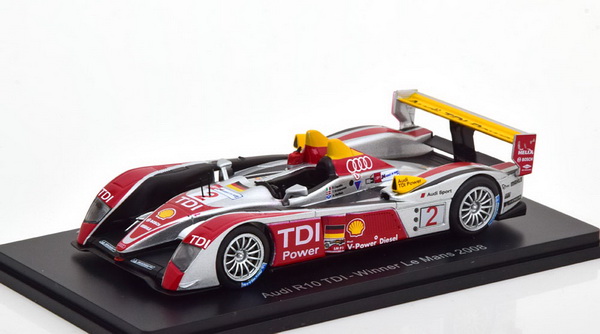 Модель 1:43 Audi R10 TDi №2 Winner 24h Le Mans (Rinaldo «Dindo» Capello - Tom Kristensen - Allan McNish) (издание для Hachette)