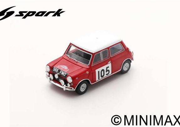 morris cooper s #105 monte carlo rally 1964 rauno aaltonen - tony ambrose S1192 Модель 1:43