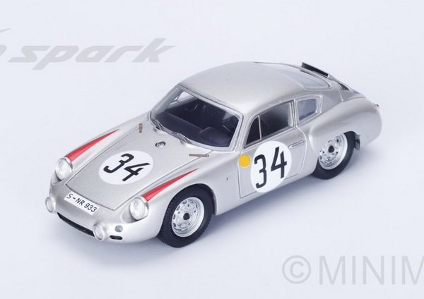 Модель 1:43 Porsche 356B Abarth №34 7th Le Mans (Edgar Barth - Hans Herrmann)