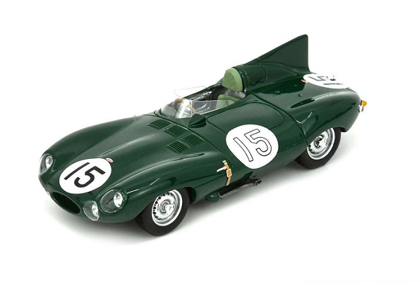 jaguar - d-type 3.4l s6 spider team jaguar cars ltd n 15 24h le mans 1954 peter whitehead - ken wharton - green S2926 Модель 1:43