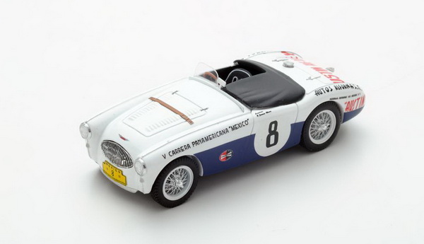 austin-healey 100s #8 carrera panamericana 1954 c. shelby - r. jackson-moore S4129 Модель 1:43