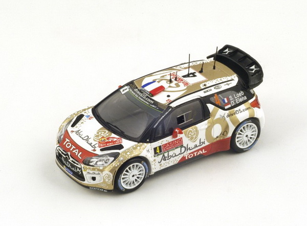 Модель 1:43 Citroen DS3 WRC №4 8th Monte-Carlo Citroen Total Abu Dhabi WRT (Sebastian Loeb - Daniel Elena)