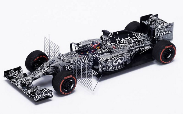 Модель 1:43 Infiniti Red Bull Racing Renault RB11 Renault Test Car with sensors, Bahrain (Daniil Kvyat)