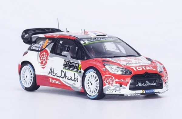 Модель 1:43 Citroen DS3 WRC №8 5th Monte-Carlo Abu Dhabi Total World Rally Team, Lefebvre - Moreau