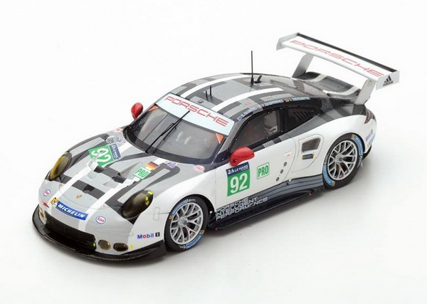 Модель 1:43 Porsche 911 RSR №92 LMGTE Pro Porsche MotorSport (Frederic Makowiecki - Earl Bamber - J.Bergmeis)