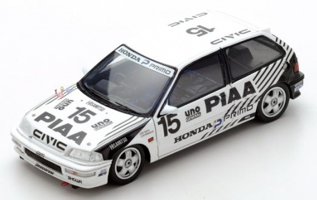 Модель 1:43 Honda Civic EF9, RHD, №15, PIAA, JTC, 500km Suzuka A.Nakaya/K.Sato, 1990