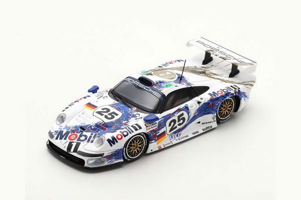 Модель 1:43 Porsche 911 GT1 №25 Porsche AG 2nd 24h Le Mans (Hans-Joachim Stuck - Bob Wollek - Thierry Boutsen)