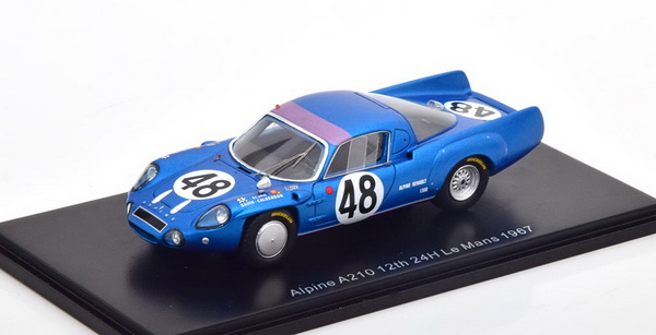 Alpine A210 #48 12th 24H Le Mans 1967 R. de Lageneste - J. Cheinisse S5689 Модель 1:43