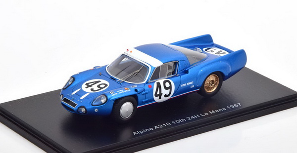 Модель 1:43 Alpine A210 #49 10th 24H Le Mans 1967 A. de Cortanze - A. Le Guellec
